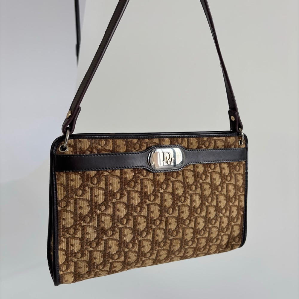 CHRISTIAN DIOR TROTTER CANVAS SHOULDER BAG - Picture 11 of 11